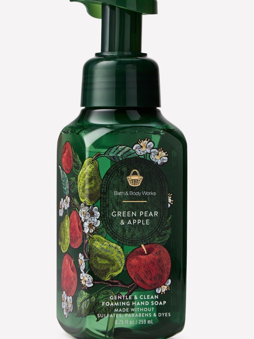 Bath & Body Works Green Pear & Apple Gentle Foaming Hand Soap - Green